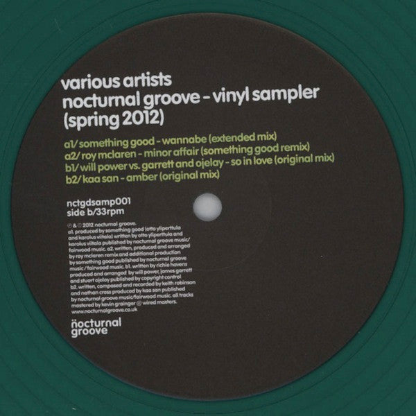 Various : Nocturnal Groove: Vinyl Sampler (Spring 2012) (12", Smplr, Gre)