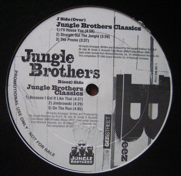Jungle Brothers : Jungle Brothers Classics (12", Comp, Promo)