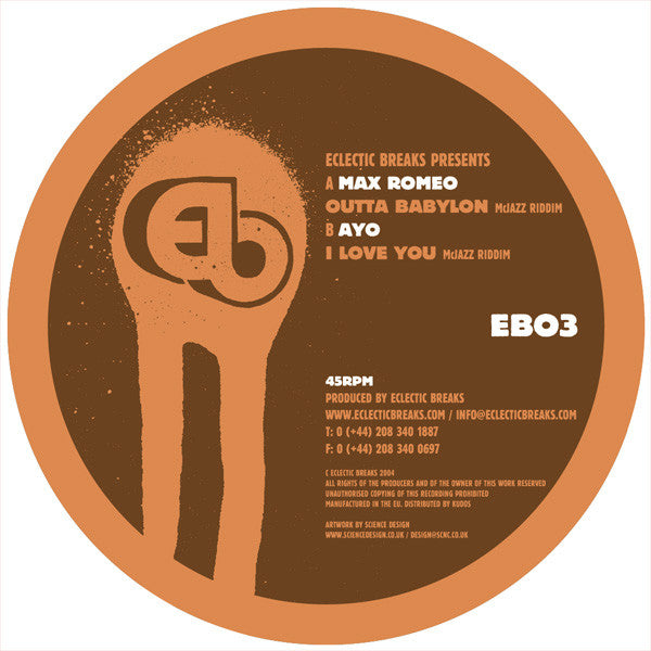 Max Romeo / Ayo (2) : Outta Babylon / I Love You (7")