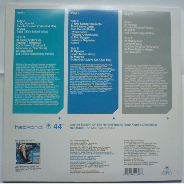 Various : Hed Kandi The Mix : Winter 2004 (3x12", Ltd, Smplr)