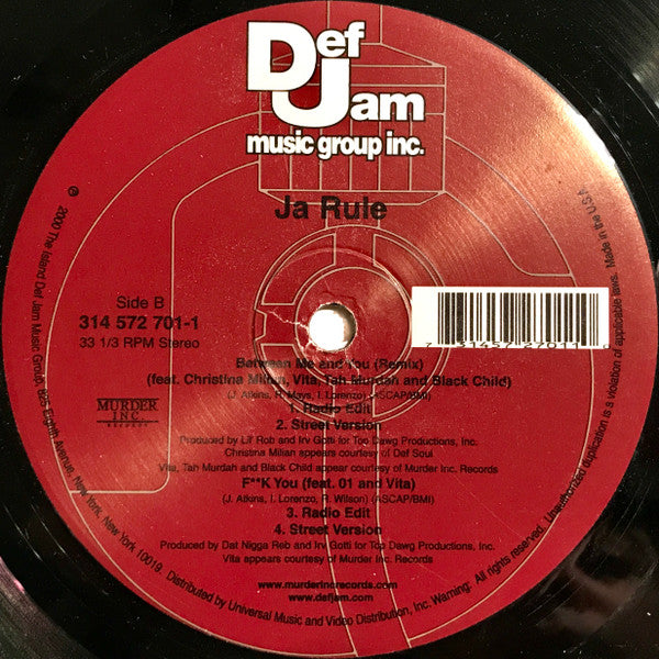 Ja Rule : 6 Feet Underground (12")
