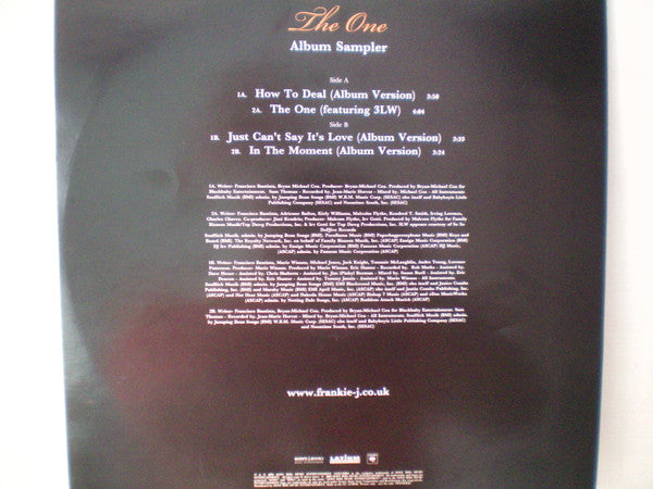 Frankie J. (3) : The One - Album Sampler (12", Smplr)
