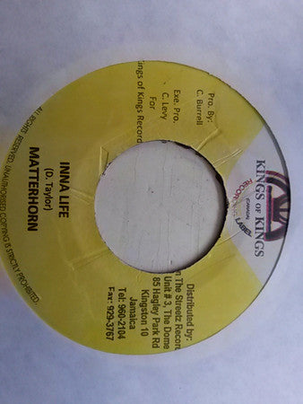 Tony Matterhorn : Inna Life (7")