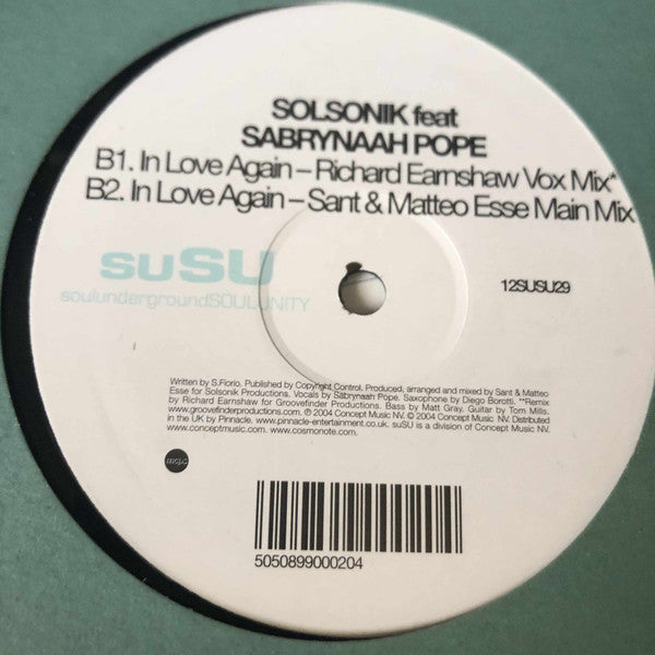 Solsonik feat Sabrynaah Pope : In Love Again (12")