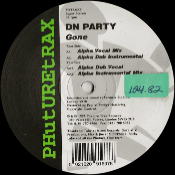 D.N. Party : Gone (12")