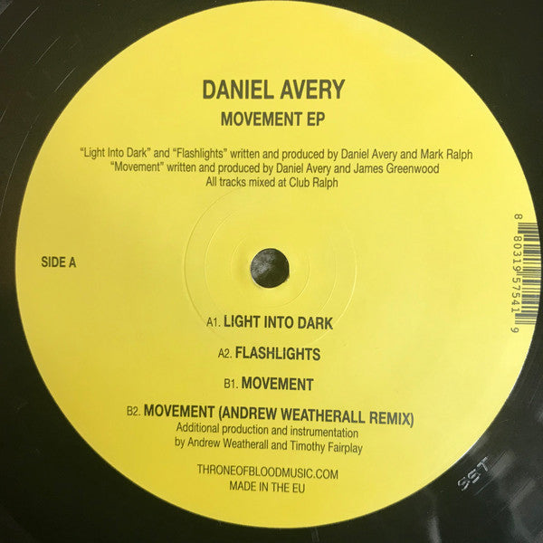 Daniel Avery : Movement EP (12", EP)