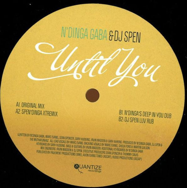 N'Dinga Gaba & DJ Spen Featuring Marc Evans : Until You (12")