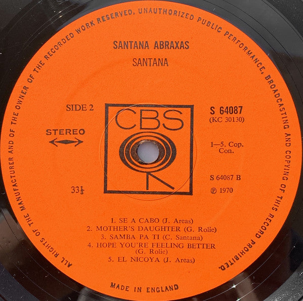 Santana : Abraxas (LP, Album)