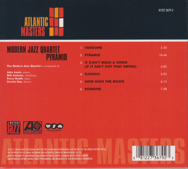 The Modern Jazz Quartet : Pyramid (CD, Album, RE, Dig)
