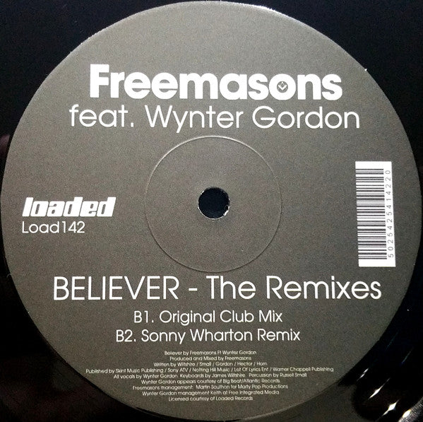 Freemasons Feat. Wynter Gordon : Believer - The Remixes (12")