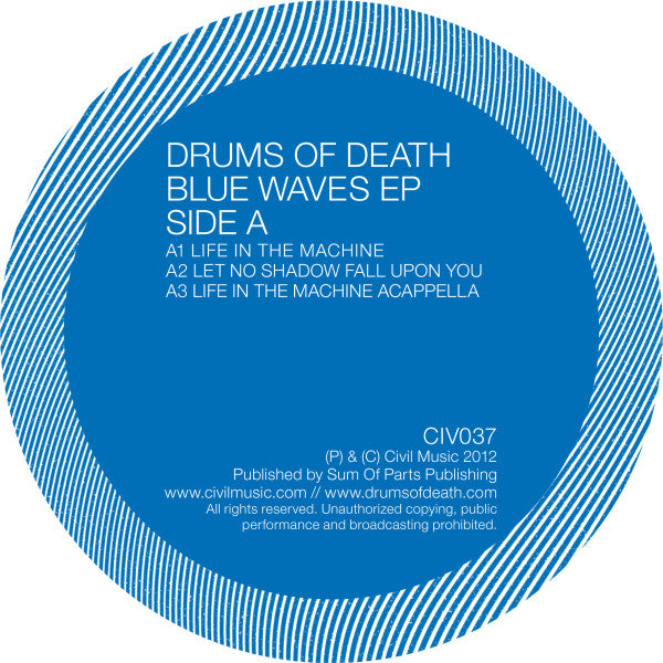 Drums Of Death : Blue Waves EP (12", EP)