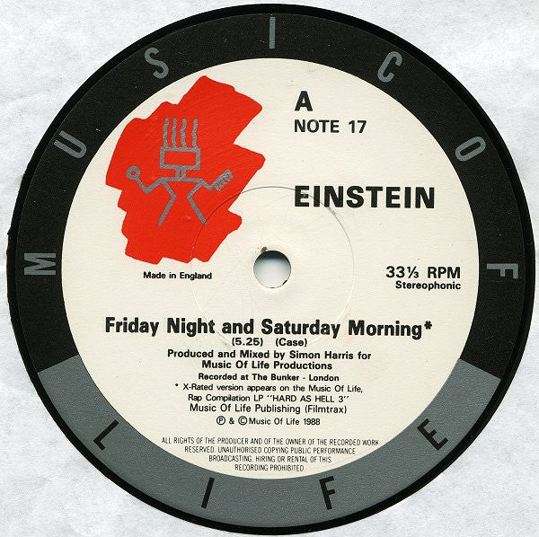 Einstein (2) : Friday Night & Saturday Morning (12")
