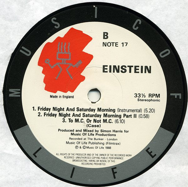 Einstein (2) : Friday Night & Saturday Morning (12")