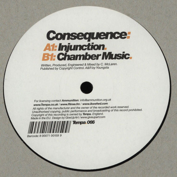 Consequence (6) : Injunction / Chamber Music (12")