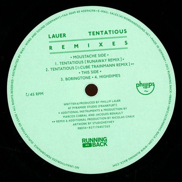 Phillip Lauer : Tentatious (12")