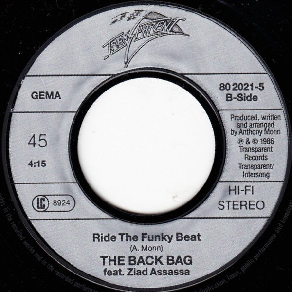 The Back Bag Featuring Ziad Assassa : Everybody Like... (Riding Through A Funky Hot Night) (7", Single)