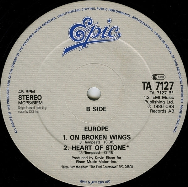 Europe (2) : The Final Countdown (12", Single)