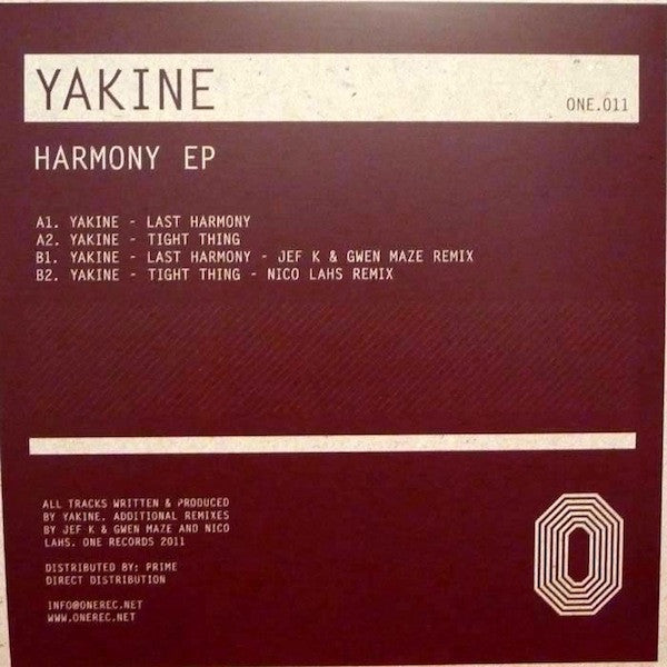 Yakine : Harmony EP (12", EP)