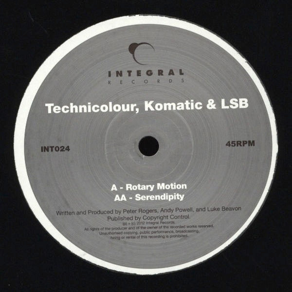 Technicolour (2), Komatic & LSB (3) : Rotary Motion / Serendipity (12")