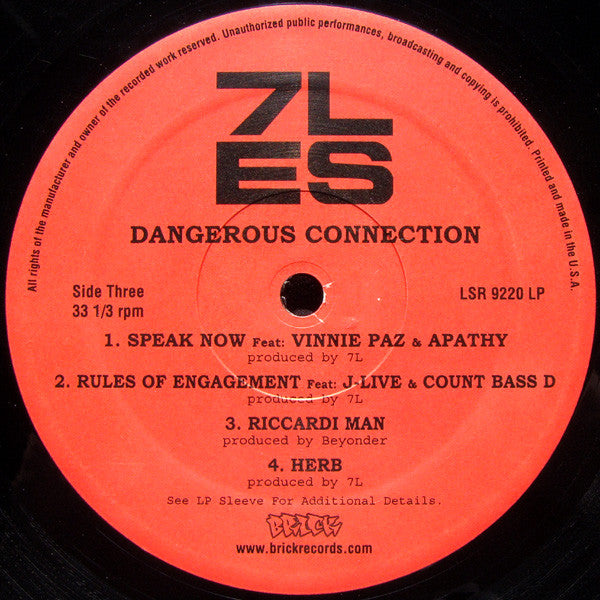 7L & Esoteric : Dangerous Connection (2xLP, Album)