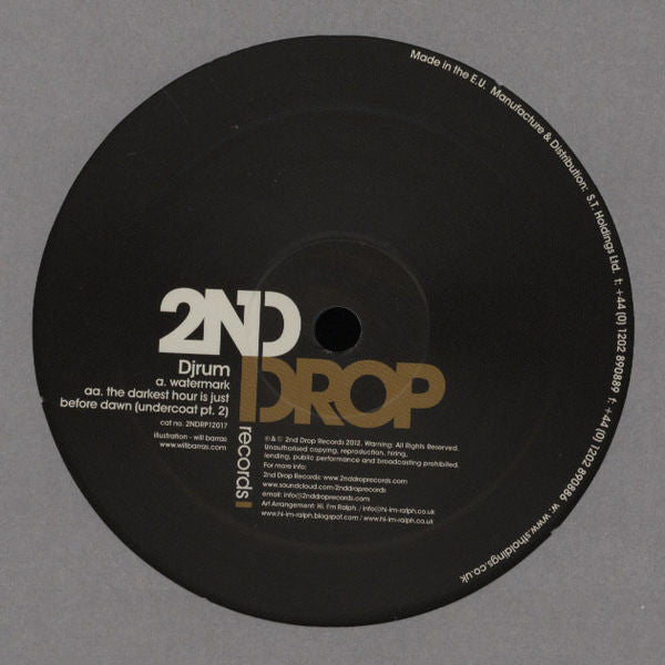 Djrum* : Watermark / The Darkest Hour Is Just Before Dawn (Undercoat Pt. 2) (12")