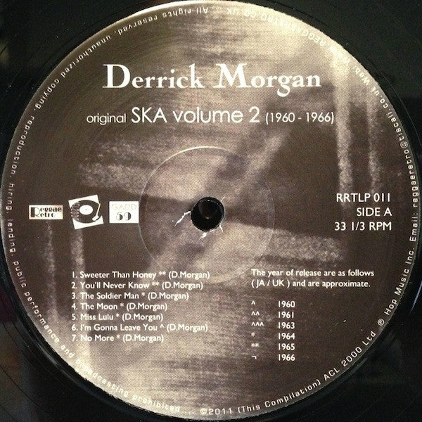 Derrick Morgan : Original Ska Volume 2 (1960-1966) (LP, Comp)