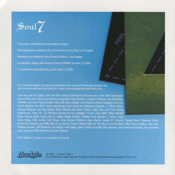 Various : Soul 7 (7x7", RE, RP + Box)