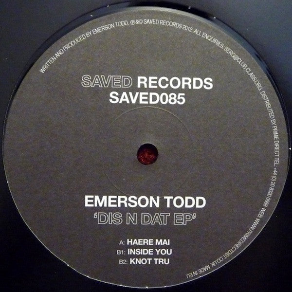 Emerson Todd : Dis N Dat EP (12", EP)