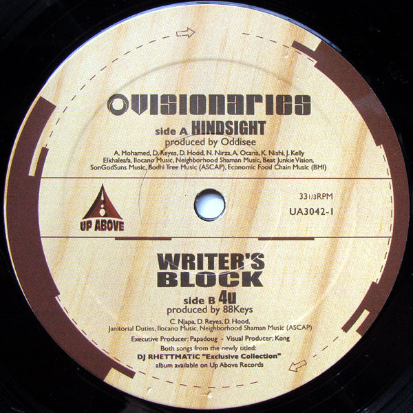 Visionaries / Writer's Block : Hindsight / 4U (12")