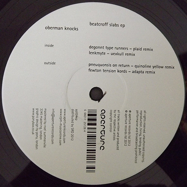 Oberman Knocks : Beatcroff Slabs EP (12", EP)