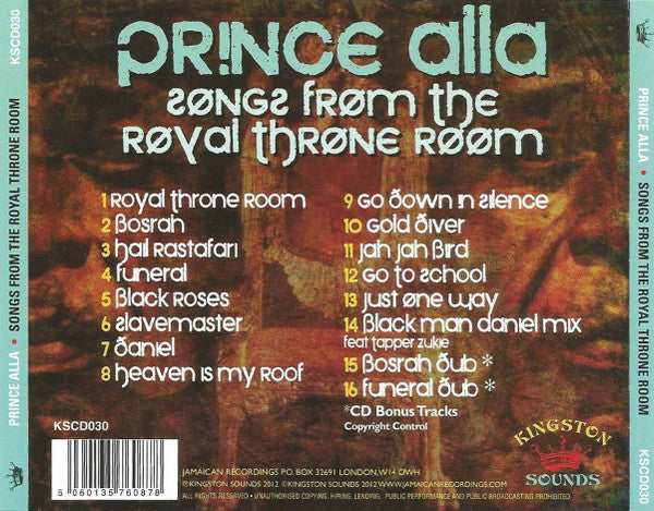 Prince Alla : Songs From The Royal Throne Room (CD)