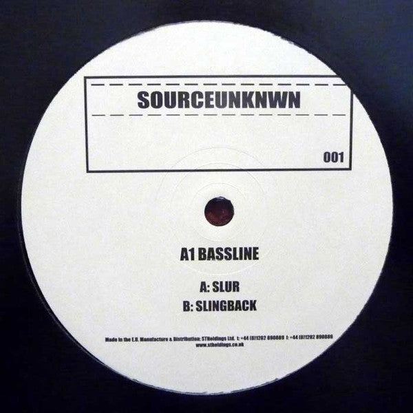 A1 Bassline : Slur (12")