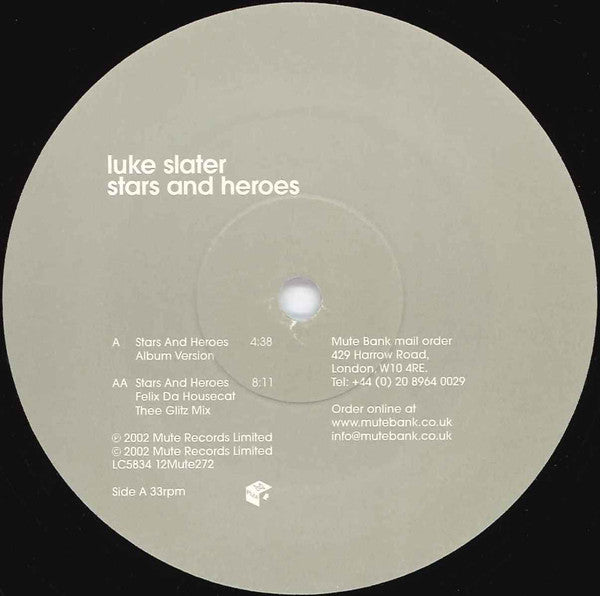 Luke Slater : Stars And Heroes (12")