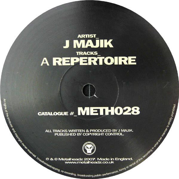 J Majik : Repertoire (12", S/Sided, RE)