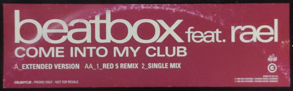 Beatbox Feat. Rael : Come Into My Club (12", Promo)