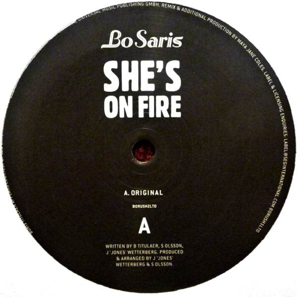 Bo Saris : She's On Fire (12")