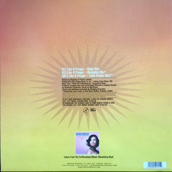 Mad'House : Like A Prayer (12")