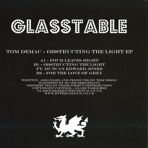 Tom Demac : Obstructing The Light EP (12", EP, Ltd, Pic)