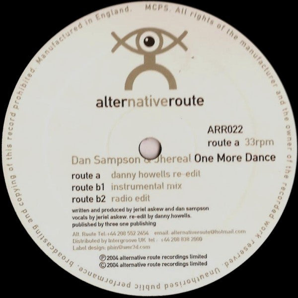 Dan Sampson & Jhereal : One More Dance (12")