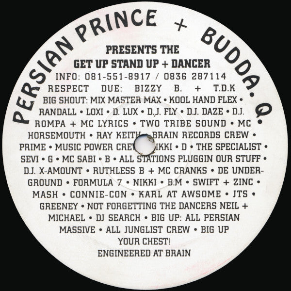 Persian Prince + Budda Q : Get Up Stand Up + Dancer (12")
