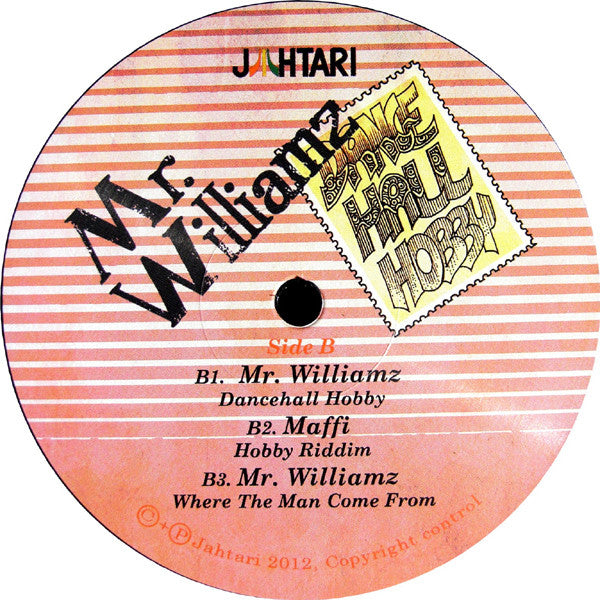Mr Williamz : Dancehall Hobby (12", EP)