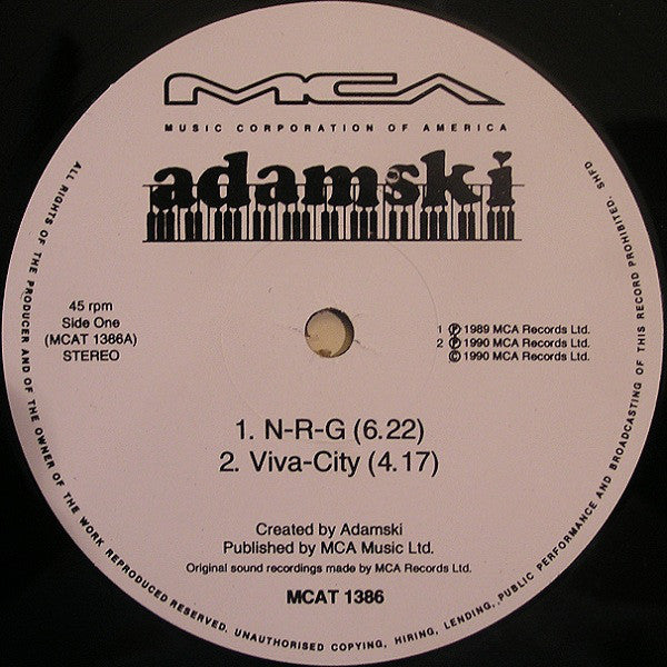 Adamski : N-R-G (12")