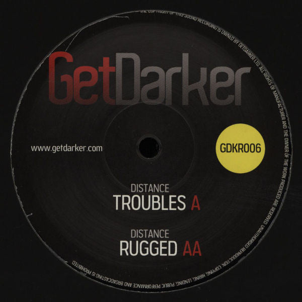 DJ Distance : Troubles / Rugged (12")