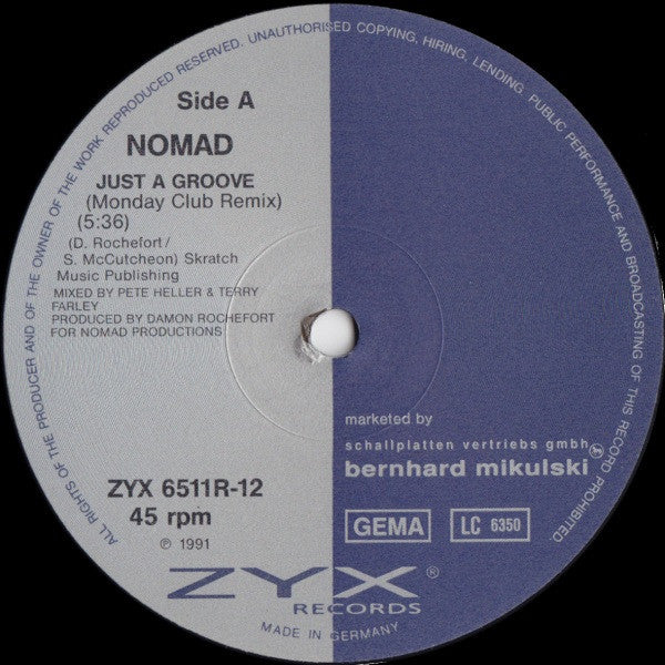 Nomad : Just A Groove (Remix) (12", Maxi)