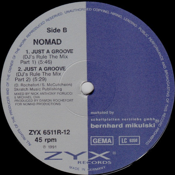Nomad : Just A Groove (Remix) (12", Maxi)