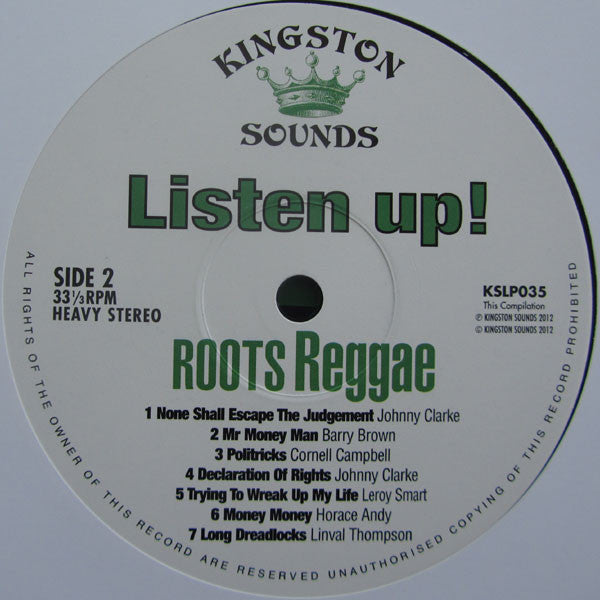 Various : Listen Up! Roots Reggae (LP, Comp)