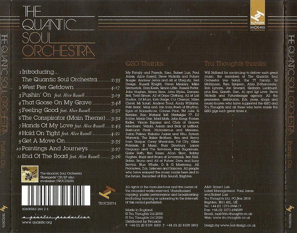 The Quantic Soul Orchestra : Pushin On (CD, Album)