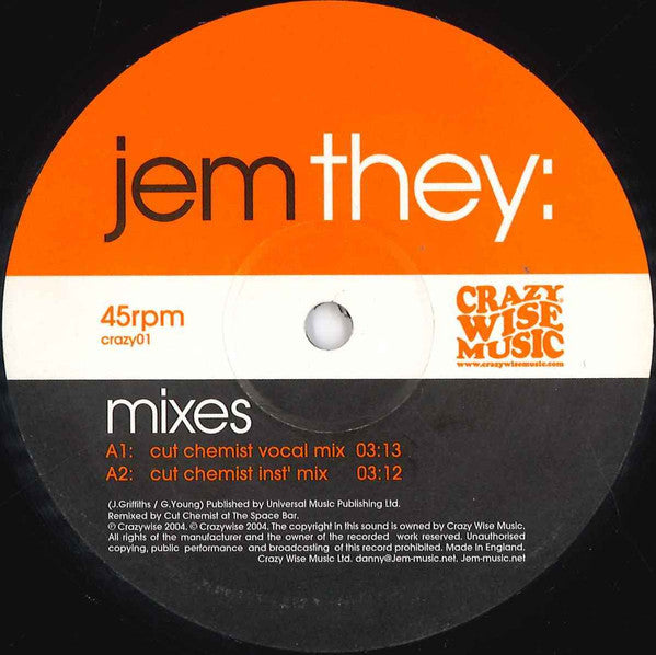 Jem : They: Mixes (12")