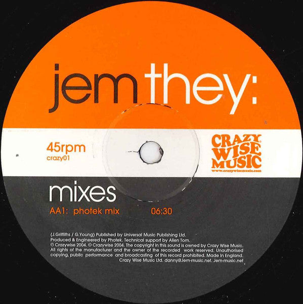 Jem : They: Mixes (12")