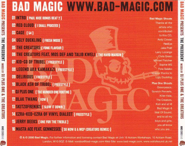 DJ Plus One And The Creators : Bad Magic Presents: The Precedent (CD, Comp, Mixed)